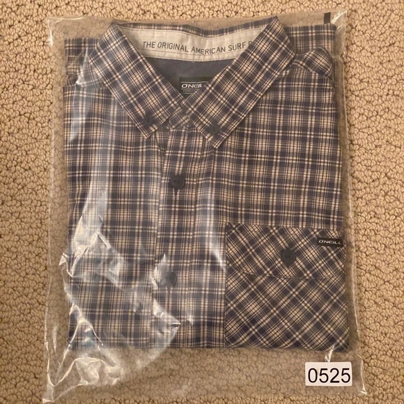 O’NEILL Blue Plaid Button Down Collared Shirt Men S Small Classic Fit - Picture 7 of 7